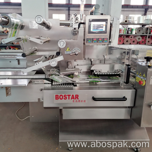 Bostar Auto Flow Burger Bread Hamburger Packing Machine